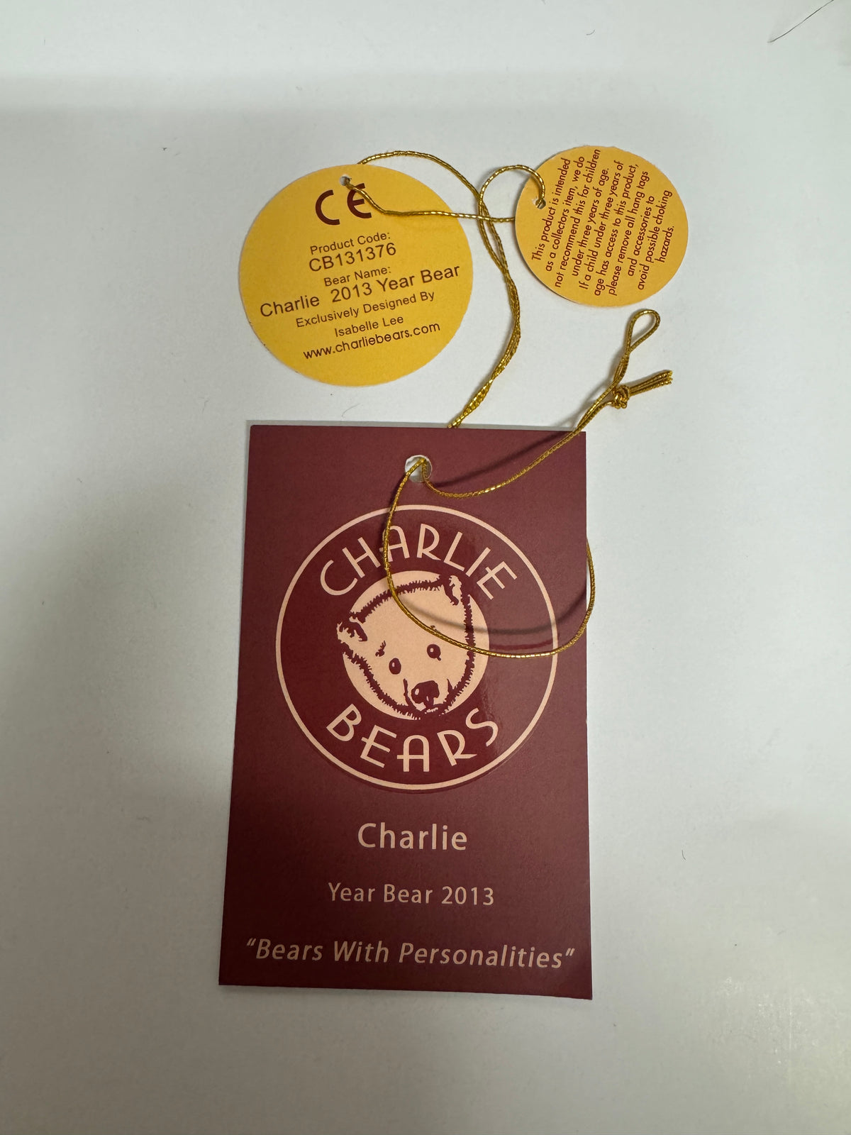 PRE-LOVED: CHARLIE YEAR BEAR 2013 - Charlie Bears