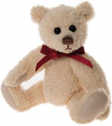 LINEN TEDDY BEAR KEYRING 5" - Charlie Bears