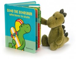 BOOK - DINO THE DINOSAUR WHO LOVES TO SKATE - Jellycat