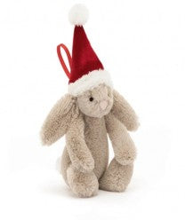 BASHFUL CHRISTMAS BUNNY DECORATION 13CM - Jellycat