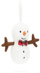 FESTIVE FOLLY SNOWMAN 10CM - Jellycat