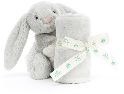 Jellycat Bunnies - BASHFUL BUNNY SOOTHER SILVER 34CM