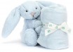 BASHFUL BUNNY SOOTHER BLUE 34CM
