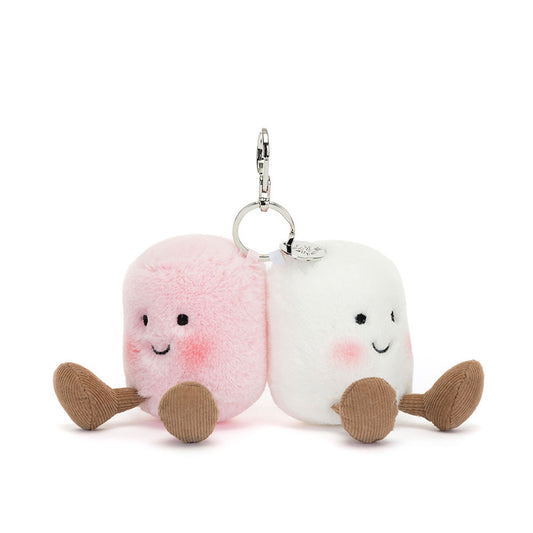 AMUSEABLES PAIR OF MARSHMALLOWS BAG CHARM 15CM - Jellycat