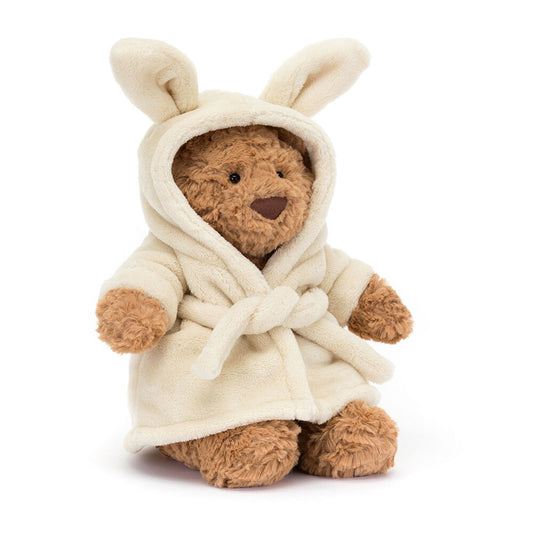 BARTHOLOMEW BEAR BATHROBE 26CM - Jellycat