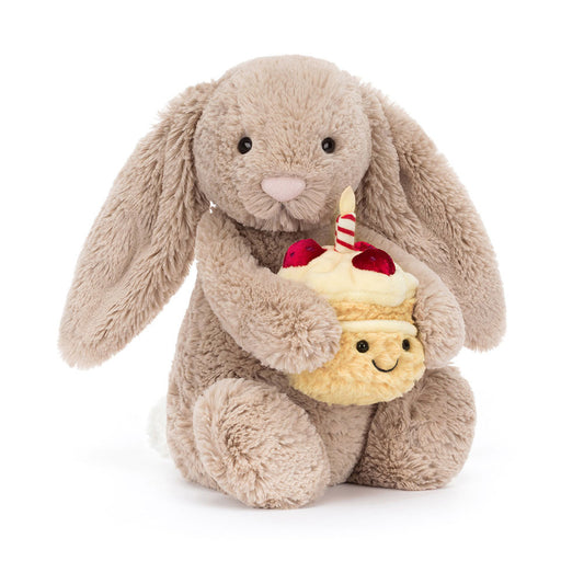 BASHFUL BEIGE BUNNY 'BIRTHDAY' 31CM - Jellycat