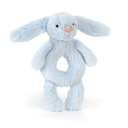 BASHFUL BLUE BUNNY RING RATTLE 18CM - Jellycat
