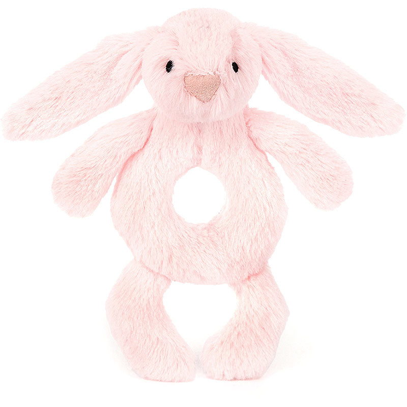 BASHFUL PINK BUNNY RING RATTLE 18CM - Jellycat