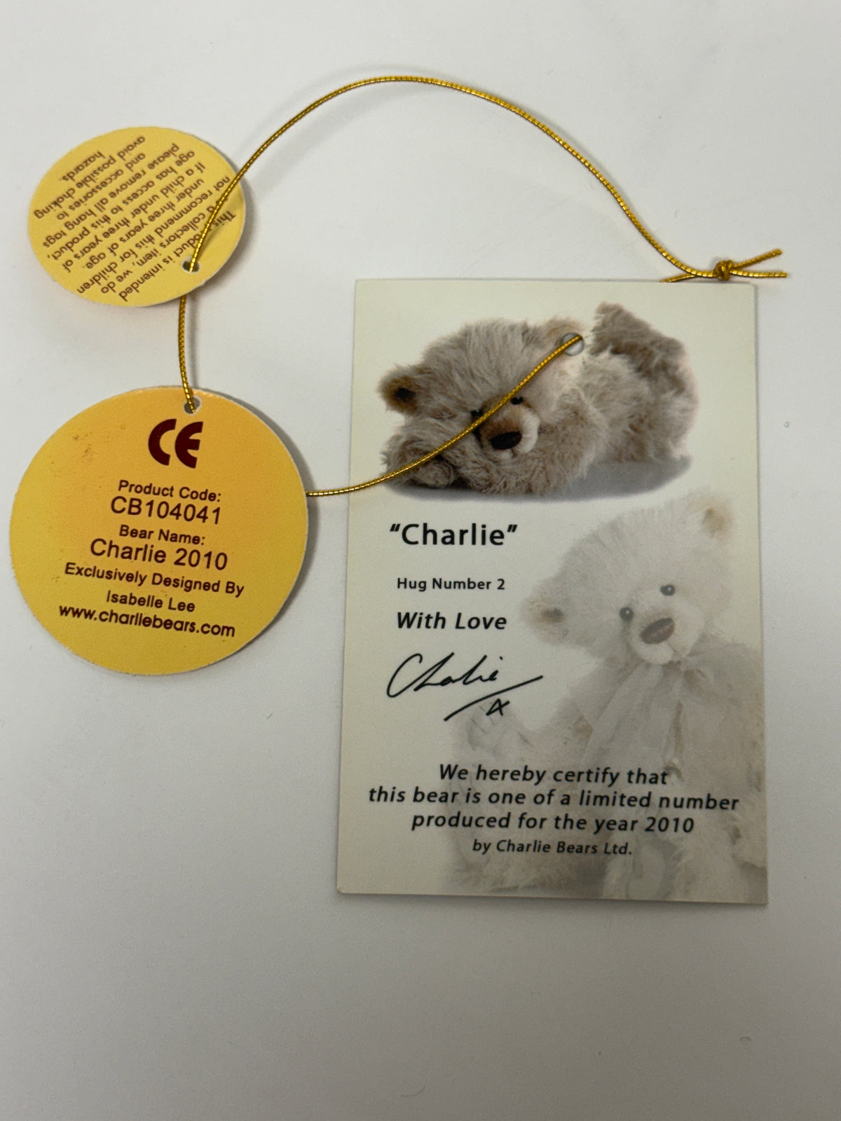 PRE-LOVED: CHARLIE YEAR BEAR 2010 - Charlie Bears