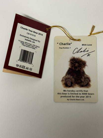 PRE-LOVED: CHARLIE YEAR BEAR 2015 - Charlie Bears