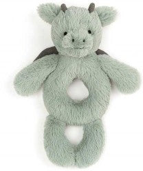 BASHFUL DRAGON RING RATTLE 18CM - Jellycat