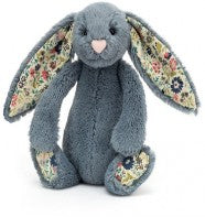 BLOSSOM BUNNY DUSKY BLUE SMALL 18CM - Jellycat