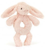 BASHFUL BLUSH BUNNY RING RATTLE 18CM - Jellycat