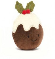 FESTIVE FOLLY CHRISTMAS PUDDING 7CM - Jellycat