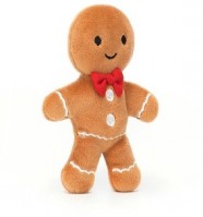 FESTIVE FOLLY GINGERBREAD MAN 10CM - Jellycat