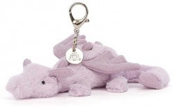 LAVENDER DRAGON BAG CHARM 22CM - Jellycat