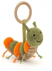 LITTLE CHRISTOPHER CATERPILLAR RATTLE 16CM - Jellycat
