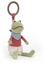 LITTLE RAMBLER FROG RATTLE 13CM - Jellycat