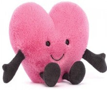 AMUSEABLE HOT PINK HEART LITTLE (HANDS) 11CM - Jellycat