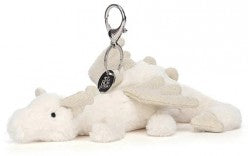 SNOW DRAGON BAG CHARM 22CM - Jellycat