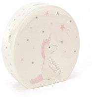 BASHFUL UNICORN CERAMIC MONEY BOX 13CM - Jellycat