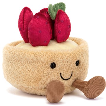 Jellycat Amuseables - AMUSEABLES FLEURETTE TARTE AUX FRAISES 11CM