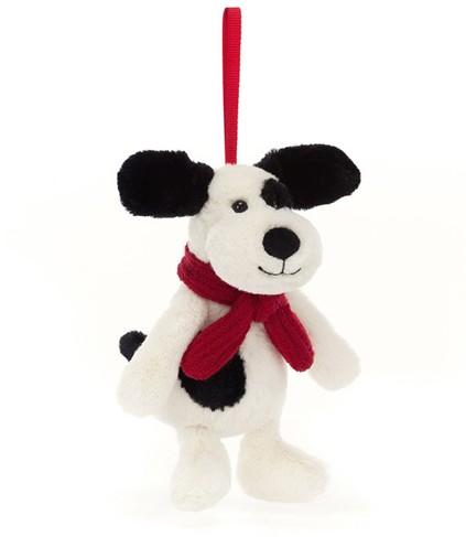 Jellycat Christmas - BASHFUL PUPPY DECORATION 13CM