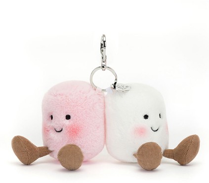 Jellycat Bag Charms - AMUSEABLE PAIR OF MARSHMALLOWS BAG CHARM 15CM