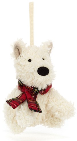 Jellycat Christmas - MUNRO SCOTTIE DOG DECORATION 11CM