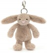 BASHFUL BEIGE BUNNY BAG CHARM 18CM