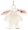 BLOSSOM CREAM BUNNY 'BERRY' BAG CHARM 18CM